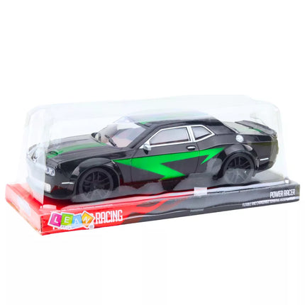 Sportinio automobilio blizgus kėbulas, juodas, žalias