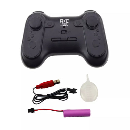 RC nuotoliniu būdu valdomas sportinis automobilis, mėlynas, su vandens garais ir šviesomis, mastelis 1:22