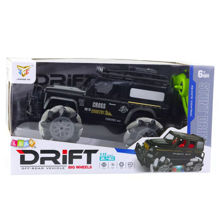 RC visuregis automobilis Nuotolinio valdymo 360° sukimasis 1:12 Juodas