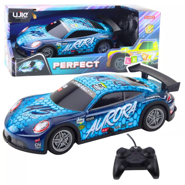 RC lenktyninis automobilis su "Lightning Shell", mėlynas