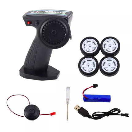 RC nuotoliniu valdomas sportinis automobilis su apšviestu dreifo kėbulu turkio spalvos