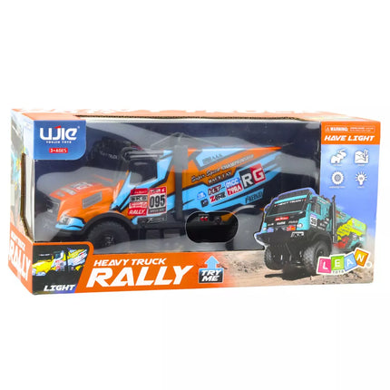 RC Sunkvežimis Nuotoliniu Būdu Valdomas Automobilis su Apšviestu Kėbulu Oranžinis