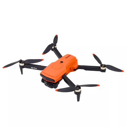 D6 PRO Dronas su Dvigubomis HD Kameromis, LED Apšvietimu, Oranžinis