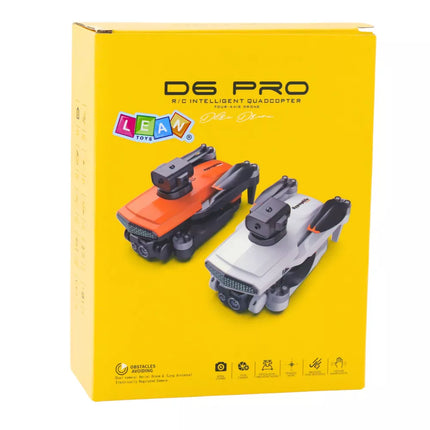 Dronas D6 PRO Kamera LED Šviesos Programėlė Šviesiai pilkas