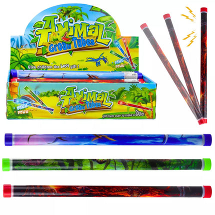 Akustinis garsinis vamzdis Dinozaurai Šviesos Spalvingas 40cm Mišinys