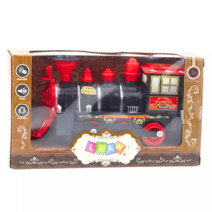 Klasikinis elektrinis lokomotyvas su kliūčių jutiklio šviesomis ir garsais