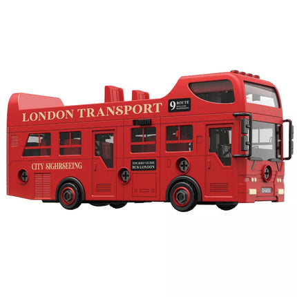 Dviaukštis Autobusas, besisukantis Londono transporto priemonė, su šviesomis ir garsais