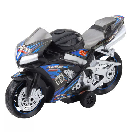 Lenktyninis dviratis „Racer“, šviesos, garsai, juodas, mėlynas