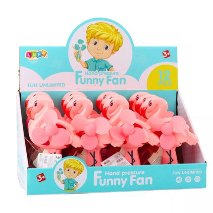 Rankinis mechaninis vėjo malūnėlis vaikams, flamingo rožinės spalvos