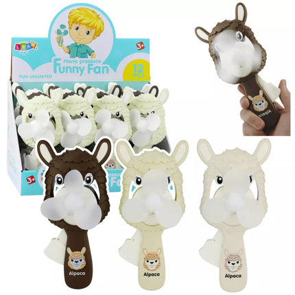 Sukamas rankinis ventiliatorius vaikams „Alpaka Mišinys“