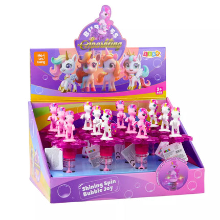 Vienaragio muilo burbuliukai, besisukanti LED gėlė, 20cm, Mišinys