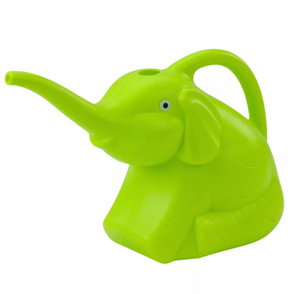 Mažas žalias plastmasinis laistytuvas vaikams, dramblio formos