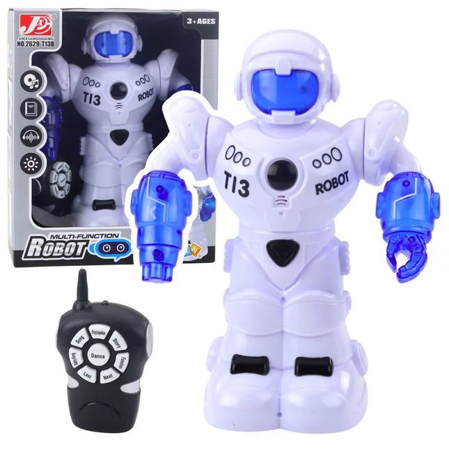 Pažangus nuotolinio valdymo robotas su RC nuotolinio valdymo pulteliu, šviesomis ir garsais