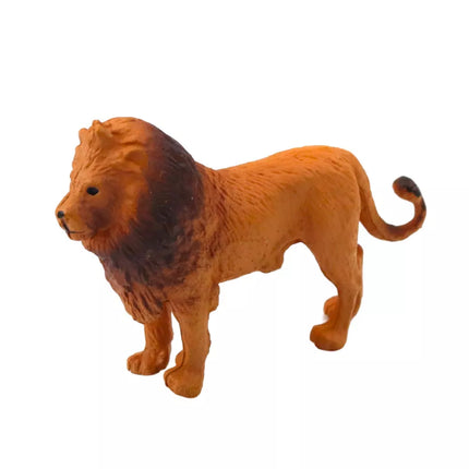 Laukinių gyvūnų miniatiūrinių figūrėlių rinkinys (žirafa, zebra, liūtas), 6-8 cm, 6 vnt.