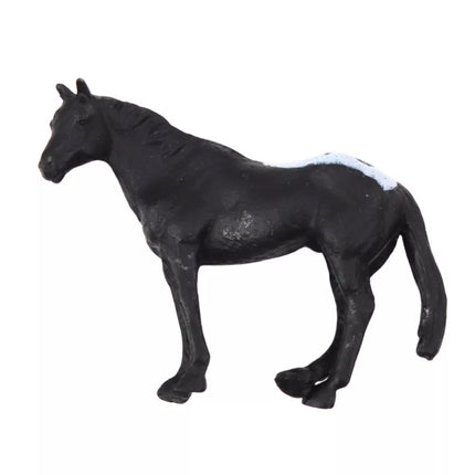 Miniatiūrinių arklių figūrėlių rinkinys (rudos, juodos, pilkos spalvos), 5-6 cm, 6 vnt.