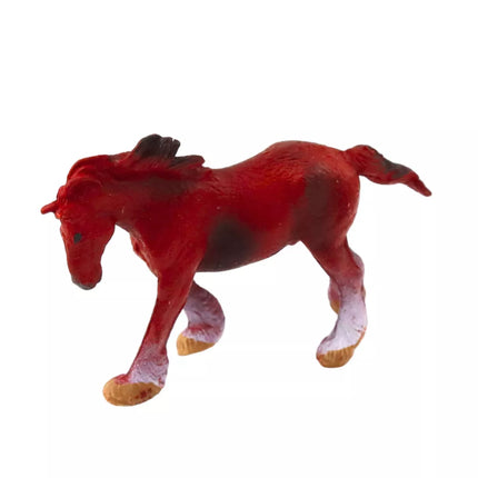 Miniatiūrinių arklių figūrėlių rinkinys (rudos, juodos, pilkos spalvos), 5-6 cm, 6 vnt.