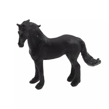 Miniatiūrinių arklių figūrėlių rinkinys (rudos, juodos, pilkos spalvos), 5-6 cm, 6 vnt.