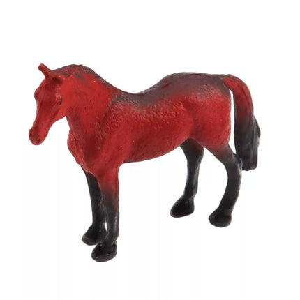Miniatiūrinių arklių figūrėlių rinkinys (rudos, juodos, pilkos spalvos), 5-6 cm, 6 vnt.