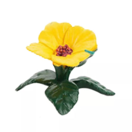 Miniatiūrinių figūrėlių rinkinys "Egzotiniai paukščiai, Hibiscus geltonas", 4–11 cm, 6 vnt.