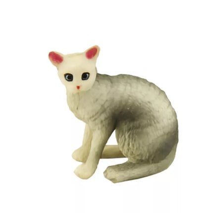 Mini figūrėlių rinkinys Kačių veislės Katės Maitinimo dubuo 4-6cm 7vnt