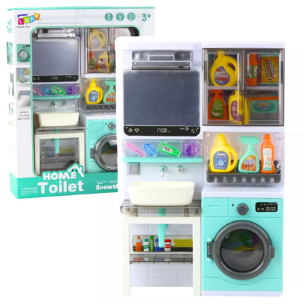 Vonios žaislų praustuvo spintelės priedai, šviesos, garsai