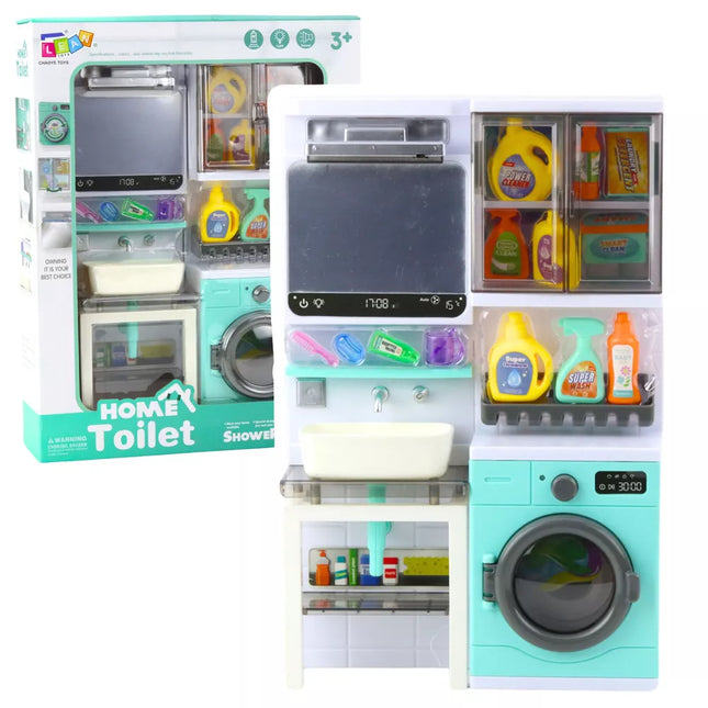 Vonios žaislų praustuvo spintelės priedai, šviesos, garsai