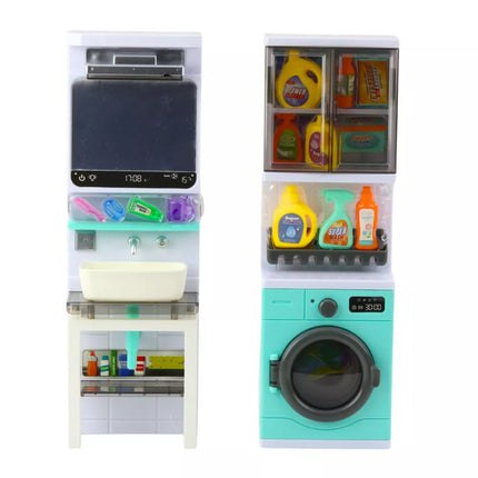 Vonios žaislų praustuvo spintelės priedai, šviesos, garsai