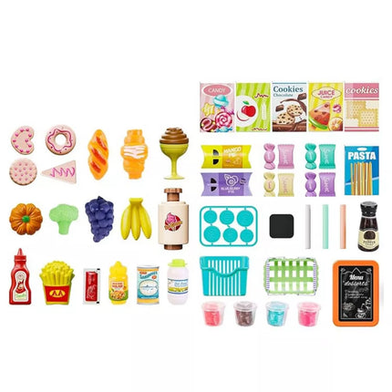 Vaikiška virtuvėlė su priedais Kriauklė su cirkuliacija Poriniai žibintai Garsai 71 vnt.