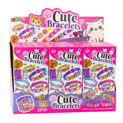 PASIDARKI pats apyrankių rinkinys su gyvūnėlių pakabukais 4 spalvotos apyrankės