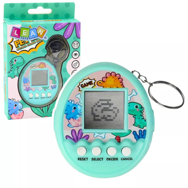 Tamagotchi augintinio kiaušinis elektroninis žaidimas 168W1 raktų pakabukas su varpeliu turkio spalvos