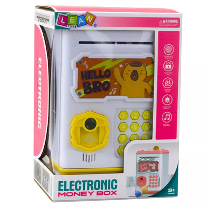 Elektroninė ATM taupyklė-seifas su PIN kodu vaikams, Capybara (geltona)
