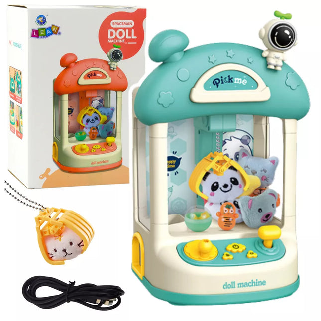 Mėlynas pliušinis kamuoliukų gaudyklės žaislas vaikams