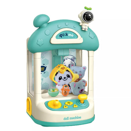 Mėlynas pliušinis kamuoliukų gaudyklės žaislas vaikams