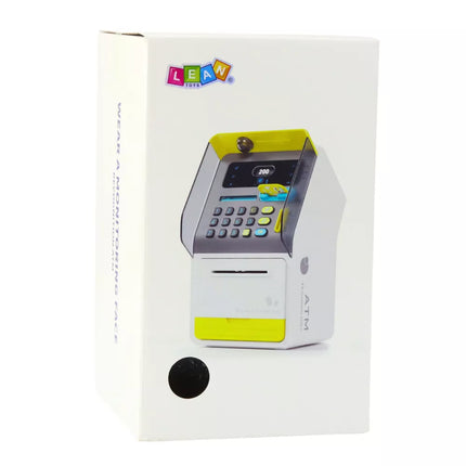 ATM tipo saugi taupyklė, PIN kodas, bankomato kortelė, Geltona