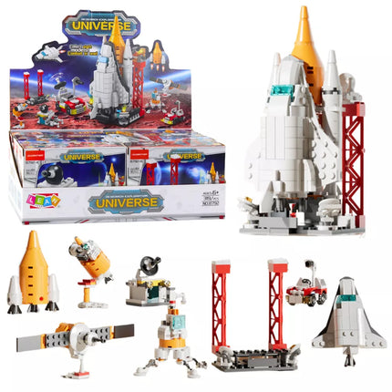 Statybinių kaladėlių kosminės stoties raketų kolekcija, 24-58 vnt., mišinys