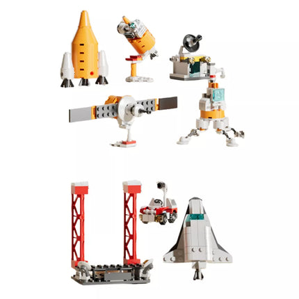 Statybinių kaladėlių kosminės stoties raketų kolekcija, 24-58 vnt., mišinys