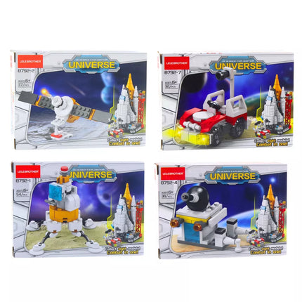 Statybinių kaladėlių kosminės stoties raketų kolekcija, 24-58 vnt., mišinys