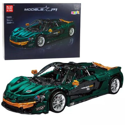 Konstruktorius – sportinis automobilis žalias 1:8 P1, 3268 vnt.