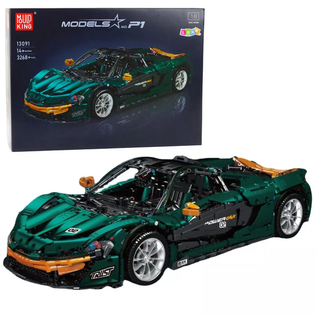 Konstruktorius – sportinis automobilis žalias 1:8 P1, 3268 vnt.