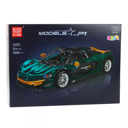 Konstruktorius – sportinis automobilis žalias 1:8 P1, 3268 vnt.