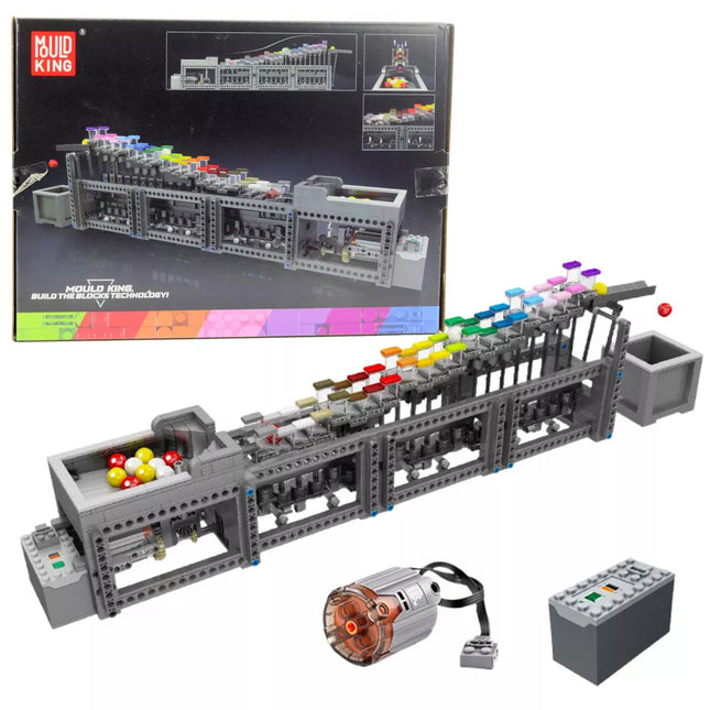 Konstrukcinių kaladėlių trasa su elektriniu varikliu, 1038 vnt.