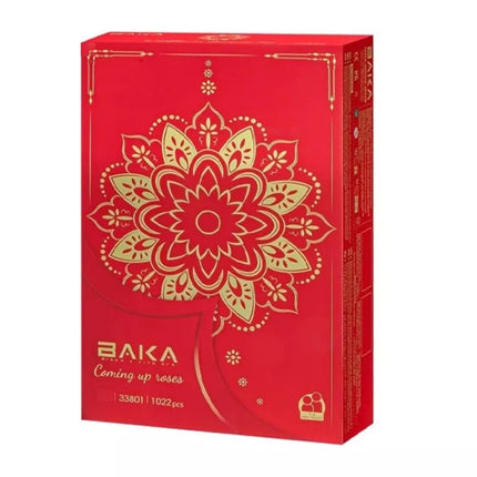 Statybiniai blokeliai Rožių puokštė vazoje Balta Raudona 1022 vnt.