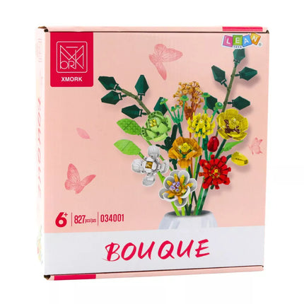 Konstruktorius – dekoratyvinė spalvingų gėlių puokštė, 827 vnt.