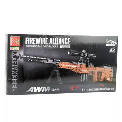 Konstrukciniai blokeliai AWM Snaiperinis Šautuvas Šaudymo Funkcija 1594 vnt.