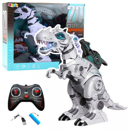 RC robotas "Dinozauras" su dūmų efektu, šviesomis ir garsais