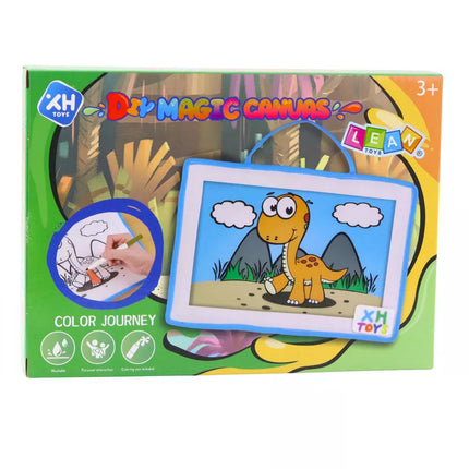 Maginiskas drobės tapybos lenta su plaunamais žymekliais