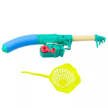 Žvejybos rinkinys: Krabo stalas, 10 žuvyčių, meškerė, sietelis, mėlynas