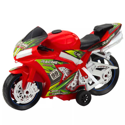 Lenktyninis dviratis „Racer Drive“ su šviesomis ir garsais, raudonas