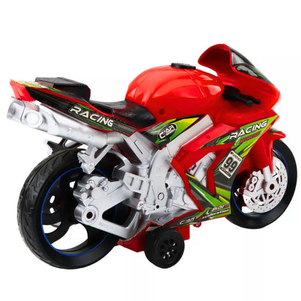 Lenktyninis dviratis „Racer Drive“ su šviesomis ir garsais, raudonas