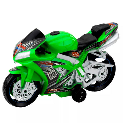 Lenktyninis dviratis "Racer Drive" su šviesomis ir garsais, žalias